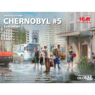 1:35 Chernobyl#5. Extraction (4 adults, 1 child and luggage) (100% new molds)