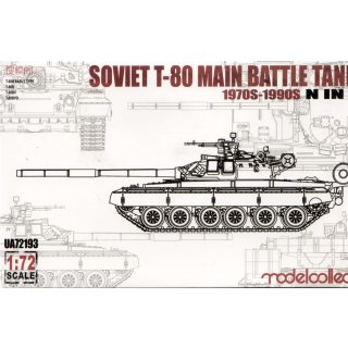 1:72 Soviet T-80 main Battle Tank 1970s - 1990s