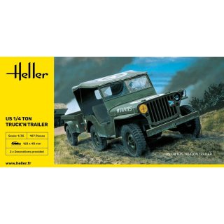 1:35 US 1/4 Ton Truck n Trailer