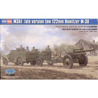 1:35 M3A1 late version tow 122mm HowitzerM-30