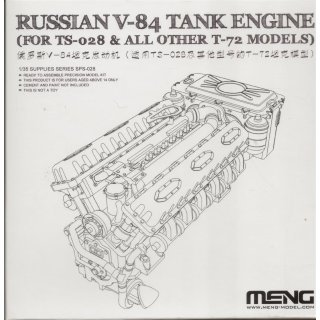 1:35 Russian V-84 Tank Engine (For TS-028 ore T-72 Models)