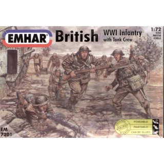 1:72 British WW1 Infantry with Tank Crew