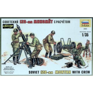1:35 Soviet 120mm Mortar with Crew