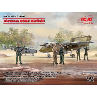 1:48 Vietnam USAF Airfield(Cessna O-2A,OV-10 Bronco,US Pil&Gro.Pers(Viet.War)5 fig