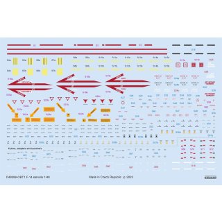 1:48 Decal  für F-14 Stencils (Tamiya)