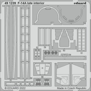1:48 Fotoätzteil  für F-14A late interior (Tamiya)