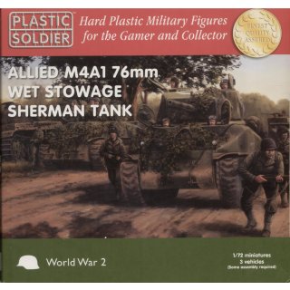 1:72 Allied M4A1 76mm Wet Stowage Sherman Tanks