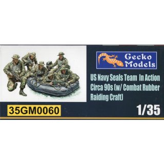 1:35 USN Seals Team in Action (w/combat rubber Craft)