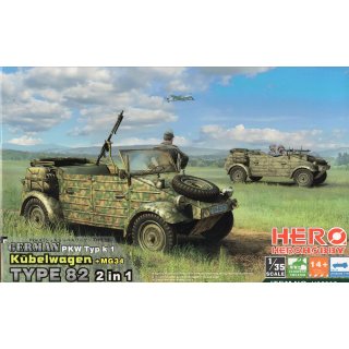 1:35 German PKW Typ K1 K&uuml;belwagen &amp; MG34 2n1
