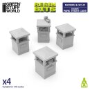 M&uuml;lleimer Aussenbereich quadratisch 1:48