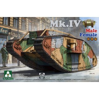 1:35 Mk.IV Male Female WW1 Heavy Battle Tank