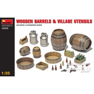 1:35 Wooden Barrels &amp; Village Utensils