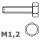 Schrauben M 1,2 x 3mm  (20 Stück)