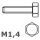 Schrauben M 1,4 x 3mm  (20 Stück)