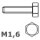 Schrauben M 1,6 x 3mm  (20 Stück)