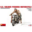 1:35 U.S. Soldier Pushing Motorcycle