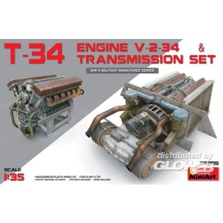 1:35 T-34 Motor (V-2-34) m.Getriebeblock