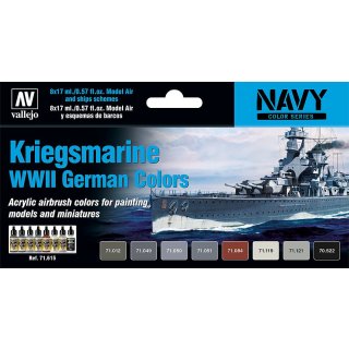 Farbset, Kriegsmarine WWII, (8 x 17ml)