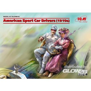 1:24 American Sport Car Drivers(1910s)(1 male 1 female figures)