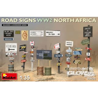 1:35 WW2 Verkehrszeichen Set N. Afrika