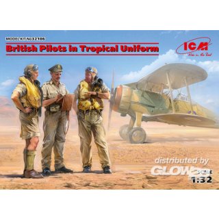 1:32 British Pilots in Tropical Uniform(1939-1943)(3 figures)