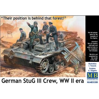 1:35 German StuG III Crew, WWII era.Their position is behind that forest