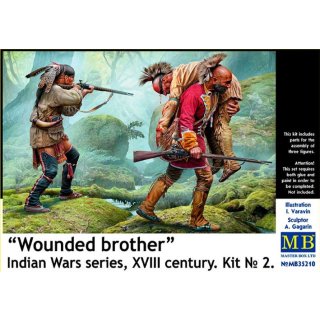 1:35 Wounded Brother, Indian Wars series,XVIII century.Kit No.1