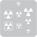 Schablone Radioaktiv-Schilder