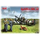 1:48 Spitfire Mk IX with RAF Pilots /Ground Crew