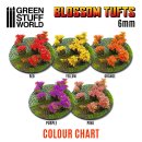 Blumenb&uuml;scheln - Selbstklebend - 6mm - ORANGE Blumen (40St.)